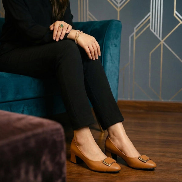 Comfy Court Shoes Mustard