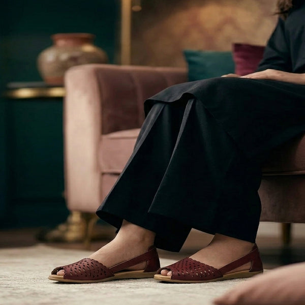 Cleo Sandals Maroon